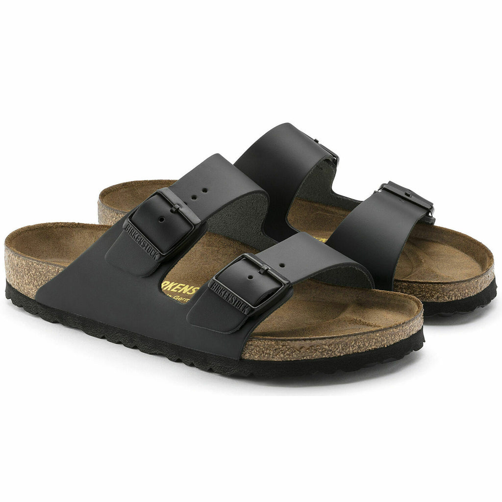 NEW BIRKENSTOCK MENS ARIZONA NARROW WIDTH SANDAL BLACK LEATHER FREE SHIP 51193