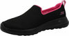 SKECHERS WOMENS PERFORMANCE GO WALK JOY SLIP ON SNEAKER 10 W BLACK PINK 15600W