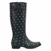 NEW CHOOKA WOMENS DOT BLANC TALL WP RAIN BOOT BLACK SIZES 5-11 FREE SHIPPING