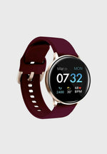 ITOUCH SPORT SMARTWATCH 43.2mm ROSE GOLD MERLOT STRAP IOS ANDROID HEALTH FITNESS