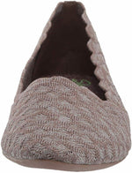 SKECHERS WOMEN'S CLEO-HONYCOMB BALLET FLAT SHOE KNIT DARK TAUPE  sz 7.5 W 44882W