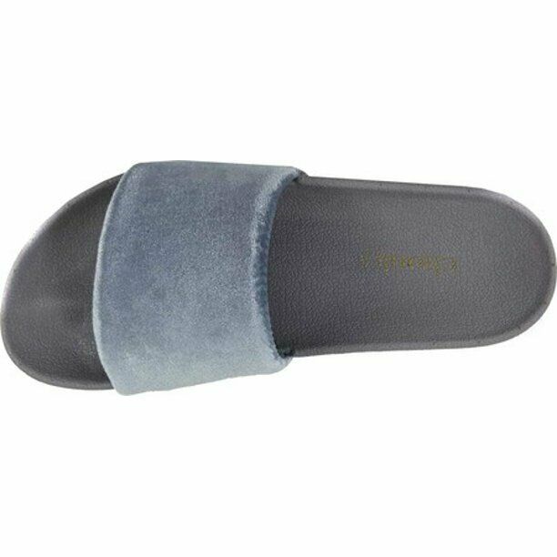 NEW CHOOKA VELVET SLIDES WOMEN PINK GREY 6-10 SANDALS SLIPPERS FREE SHIP