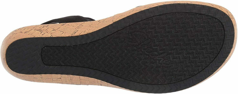 SKECHERS WOMEN'S BRIE LO'PROFILE COMFORT LUXE FOAM SPORT SANDALS 10 BLACK 32825