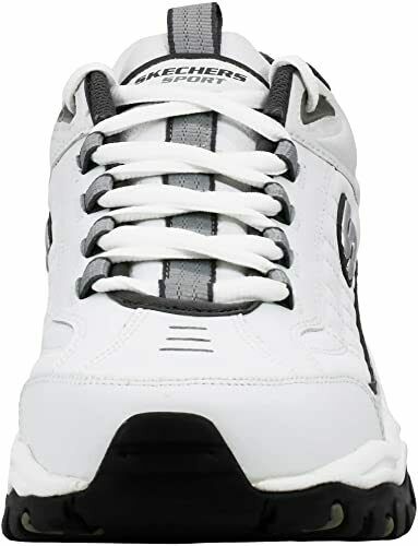 SKECHERS MEN'S SPORT ENERGY AFTER BURN SNEAKERS sz 13 WHITE / CHARCOAL 50081