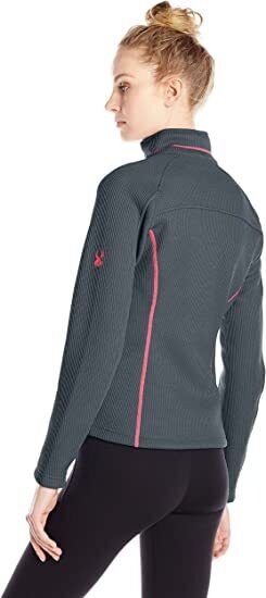 SPYDER WOMEN'S VIRTUE FULL ZIP MID WEIGHT CORE SWEATER sz L DEPTH BRYTE PINK 158