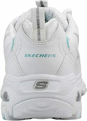 SKECHERS WOMEN'S D'LITES FESH START SNEAKERS sz 9 WHITE / LIGHT BLUE 11931