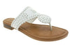 PIERRE DUMAS WOMENS ROSETTA-20 SANDALS (21257) BLACK or WHITE Sze 7-11 FREE SHIP