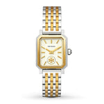 NEW TORY BURCH ROBINSON GOLDTONE 2-TONE STAINLESS STEEL BRACELET ANALOG WATCH