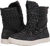 MUK LUKS WOMENS JACEY ANKLE BOOT BLACK WATER REISTANT FAUX SUEDE BLOCK HEEL