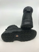 PRE-OWNED DICKIES MENS WRECKER 6" STEEL TOE EH WORK BOOT BLACK SIZE 13 FREE SHIP