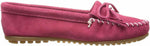 MINNETONKA WOMEN'S KILTY HARDSOLE SOFT SUEDE LEATHER CASUAL MOCCASIN sz 6 PINK