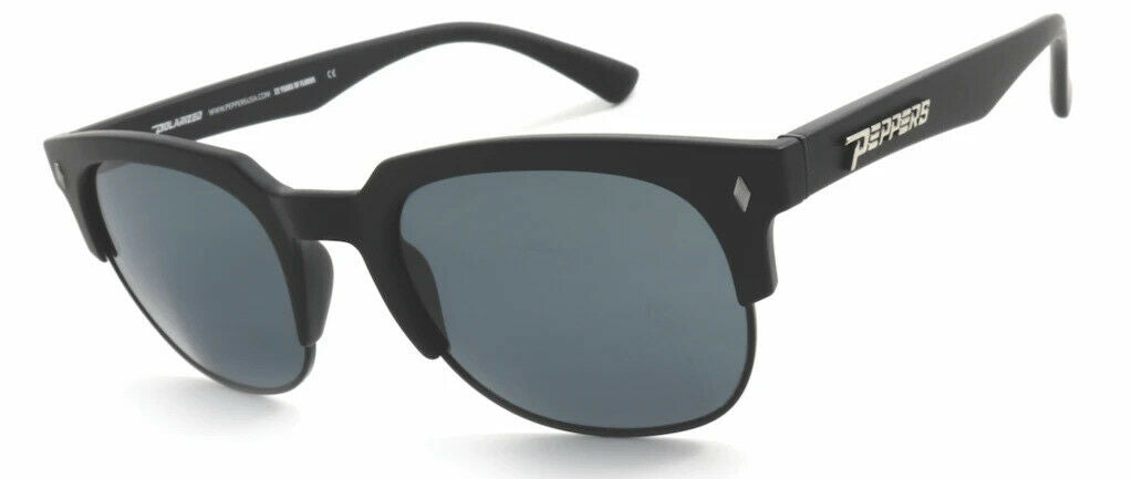 NEW PEPPERS POLARIZED SUNGLASSES SOHO TORTOISE BLACK SMOKE BLUE MIRROR FREE SHIP