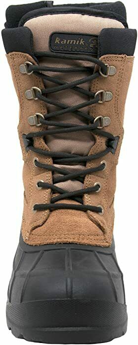 KAMIK MEN'S NATIONPLUS WATERPROOF WARM LEATHER SNOW BOOTS sz 11 TAN WK0097