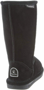 BEARPAW EMMA TALL YOUTH SHEEPSKIN GIRLS BOOTS SUEDE sz 5 M BLACK II 618Y