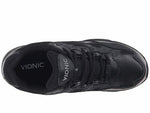 NEW VIONIC MEN WALKER SNEAKER SHOE BLACK ORTHOTIC SUPPORT WATER RESISTANT LEATHE