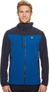 MOUNTAIN HARDWEAR MEN'S SUPER CHOCKSTONE HOODED JACKET sz M BLUE, BLACK, OM0389