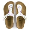 NEW BIRKENSTOCK KIDS GIZEH CONFETTI WHITE BIRKO FLOR SANDAL 1016013 FREE SHIP