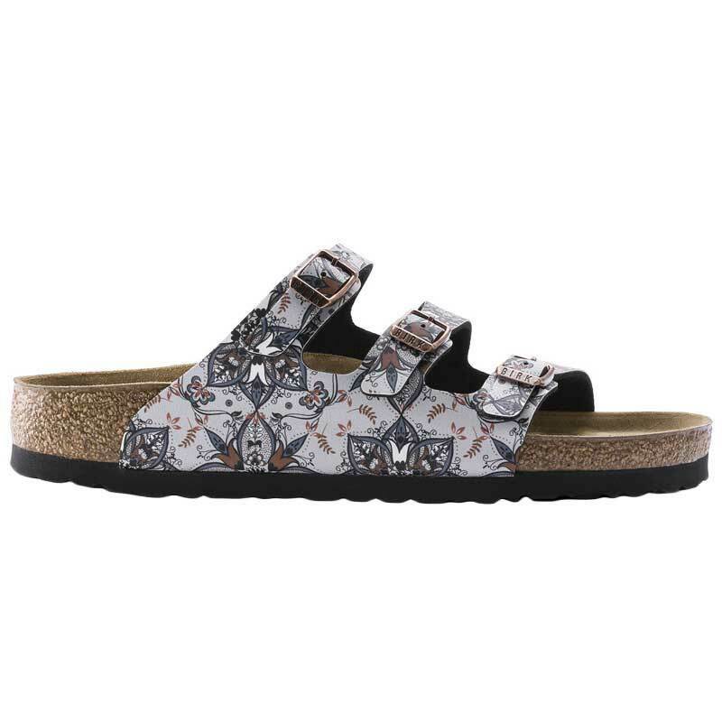 NEW BIRKENSTOCK WOMENS FLORIDA FRESH NAVY BOHO FLORAL SANDALS 1015992 FREE SHIP