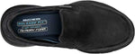 SKECHERS MEN'S RELAXED FIT GLIDES CALCULOUS LEATHER LOAFER 13 EW BLACK 64589EWW