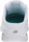 SKECHERS WOMEN'S D'LITES RESILIENT SLIP ON SNEAKER CLOG 9 W WHITE SILVER 11940W