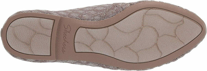 SKECHERS WOMEN'S CLEO-HONYCOMB BALLET FLAT SHOE KNIT DARK TAUPE  sz 7.5 W 44882W