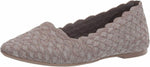 SKECHERS WOMEN'S CLEO-HONYCOMB BALLET FLAT SHOE KNIT DARK TAUPE  sz 7.5 W 44882W