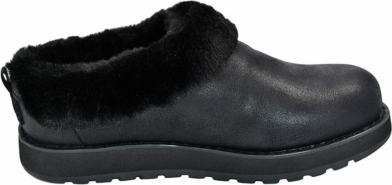 SKECHERS WOMEN'S BOBS KEEPSAKES- R E M FAUX FUR LINED SLIPPERS sz 8 BLACK 31214