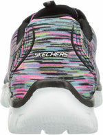 SKECHERS WOMENS EMPIRE GAME ON SNEAKERS BLACK MULTI 7.5 WIDE SHOE 12414