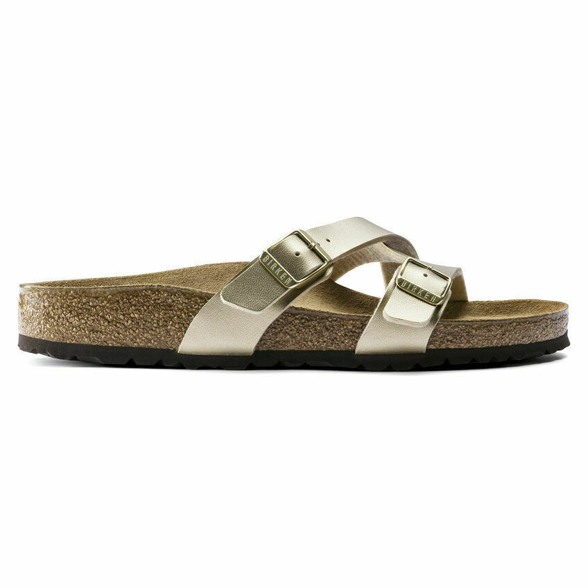 BIRKENSTOCK WOMENS YAO SANDAL METALLIC GOLD BIRKO FLOR 1016685 NARROW 37-41 EU