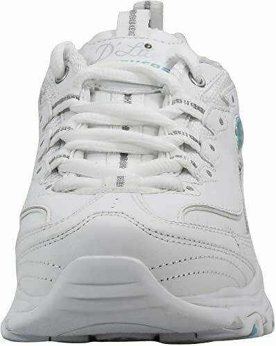 SKECHERS WOMEN'S D'LITES FESH START SNEAKERS sz 9 WHITE / LIGHT BLUE 11931