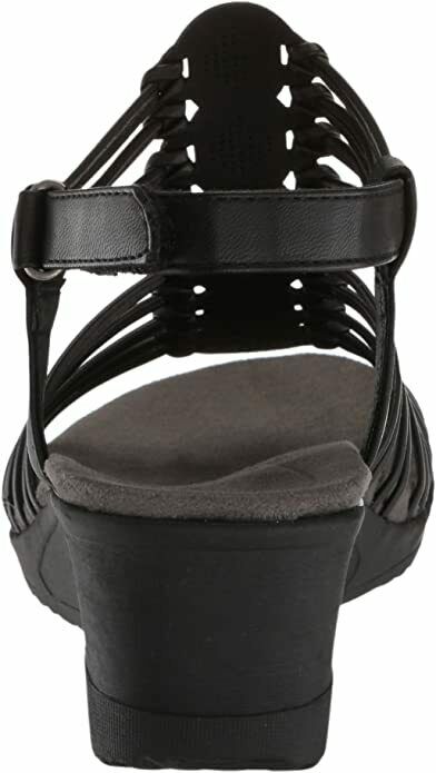 BARETRAPS WOMENS TRUDY CASUAL STRAPPY WEDGE PLATFORM SANDAL sz 6.5 M BLACK BTS18