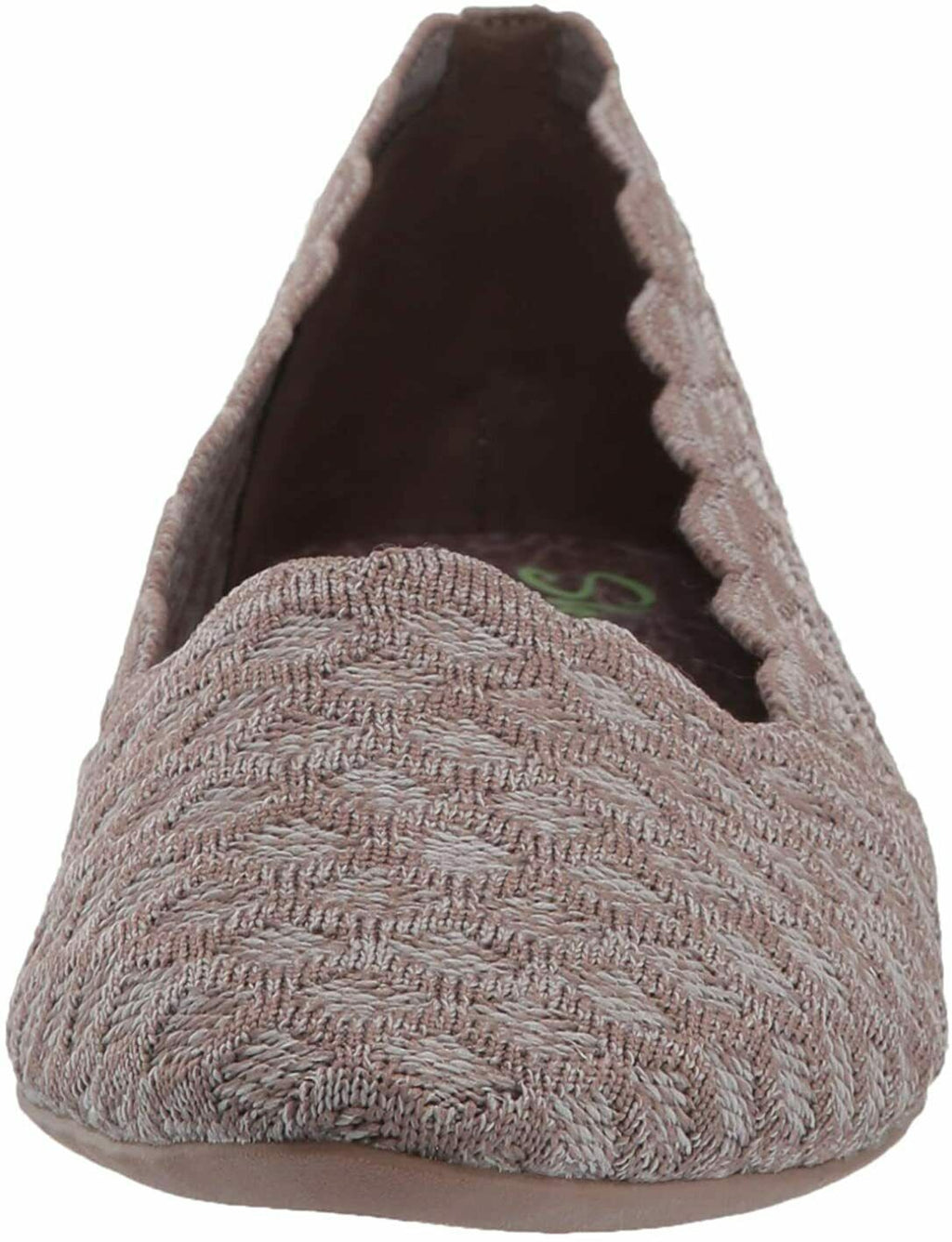 SKECHERS WOMENS CLEO HONYCOMB BALLET FLAT SHOE DARK TAUPE  7 W FREE SHIP 44882W