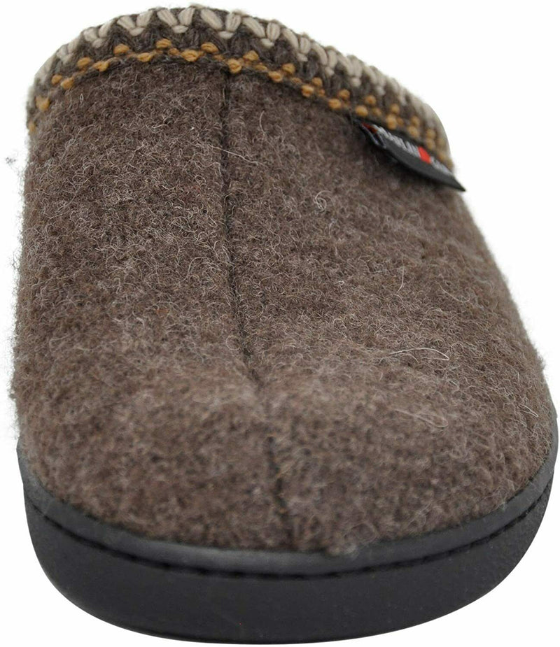 HAFLINGER AT UNISEX ADULTS WOOL LINING SLIPPERS ALL NATURAL EU 42 SMOKEY BROWN