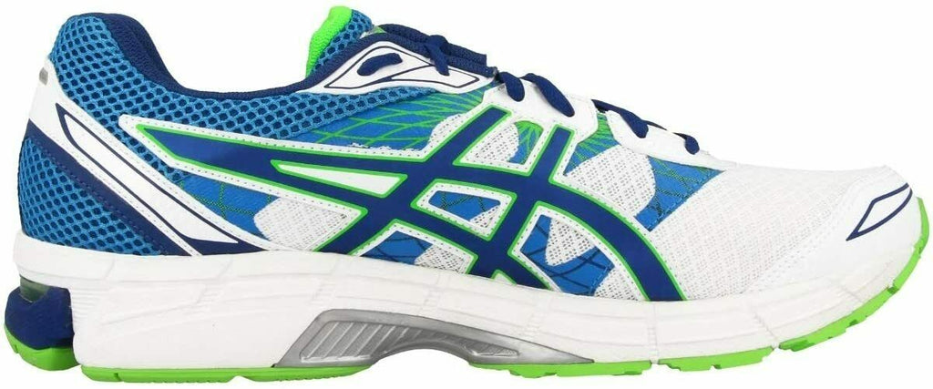 ASICS MEN'S GEL STRATUS RUNNING TRAINER SNEAKER sz 10 WHITE / NAVY / GREEN T444N