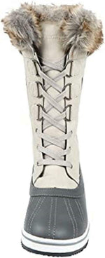 NORTHSIDE WOMEN'S BISHOP POLAR FUR COLLARS FLAT SNOW BOOT sz 10 BIRCH 913008W277