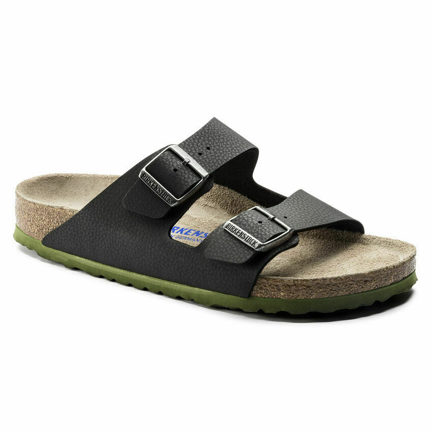 NEW BIRKENSTOCK MEN ARIZONA SOFT FOOTBED DESERT SOIL BLACK BIRKO FLOR 1005714