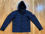 NEW CANADA GOOSE MENS HYBRIDGE BASE HOODED JACKET NAVY DOWN INSULATED 2741M