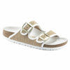 BIRKENSTOCK ARIZONA TEXTILE NATURAL JUTE WHITE WOMEN SANDAL 1015739 NARROW