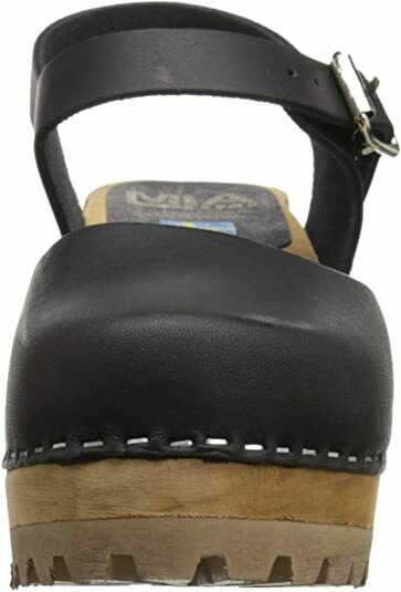 MIA WOMEN'S ABBA CLOG ISPIRED PLATFORM SANDALS LEATHER sz 10 M BLACK SW400T