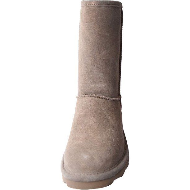 BEARPAW WOMEN'S ELLE SHORT FLAT SUEDE WINTER BOOTS sz 8.5 M EARTH ATIQUE 1962W