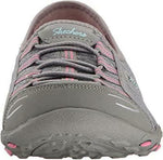 SKECHERS WOMEN'S BREATHE EASY GOOD LIFE WALKING SNEAKER sz 8.5 GRAY / PINK 22468