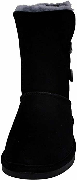 BEARPAW WOMEN'S ABIGAIL PULL ON MID CALF SUEDE WINTER BOOTS sz 7 M NAVY 682W