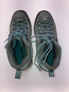 NORTHSIDE WOMEN'S PIONEER MID RISE LEATHER HIKING BOOTS sz 7 GREY/ TURQUOISE