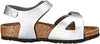 BIRKENSTOCK KIDS RIO METALLIC SANDAL sz EU 28 US 10-10.5 NARROW SILVER 731483