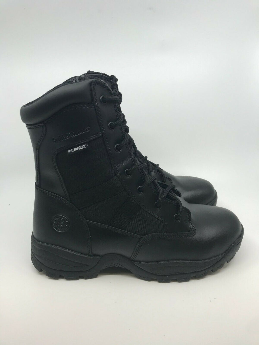 SMITH & WESSON MENS BREACH 2.0 8" SIDE ZIP TACTICAL BOOT BLACK SIZE 10 FREE SHIP