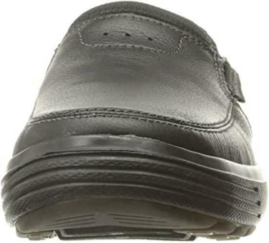 SKECHERS MEN'S PORTER VAMEN SLIP ON LEATHER CLOG LOAFERS 11 BLACK 65097