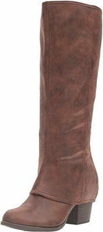 FERGALICIOUS WOMEN'S LUNDRY WESTERN KNEE HIGH BOOT sz 8.5 M COGNAC E4524F1200