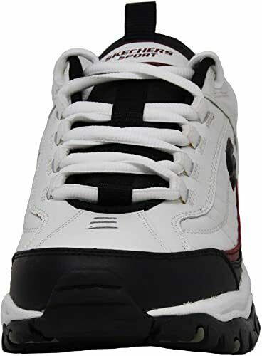 SKECHERS MEN SPORT ENERGY AFTER BURN SNEAKER 8.5 EW WHITE / BLACK / RED 50081EW