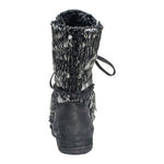 MUK LUKS WOMEN'S LILLY LACE UP FLAT BOOT WATER RESISTANT sz 6, 7, BLACK 17305-01