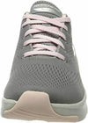 SKECHERS WOMEN'S ARCH FIT INSOLE LACE UP SNEAKERS sz 8.5 GRAY / PINK 149057